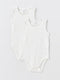 Crew Neck Basic Baby Boy Snap Snap Body 2 Pack